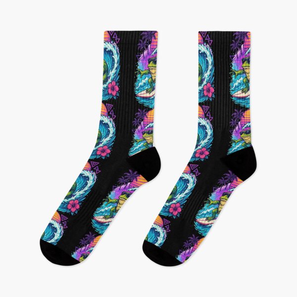 Item preview, Funny Frog Surfer Wave Summer Retro designed and sold by TomFrontierArt.