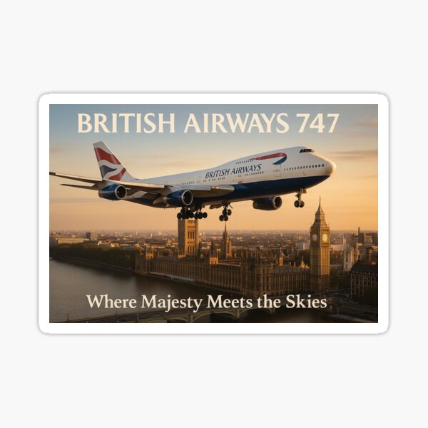 British Airways Boeing 747 Sticker