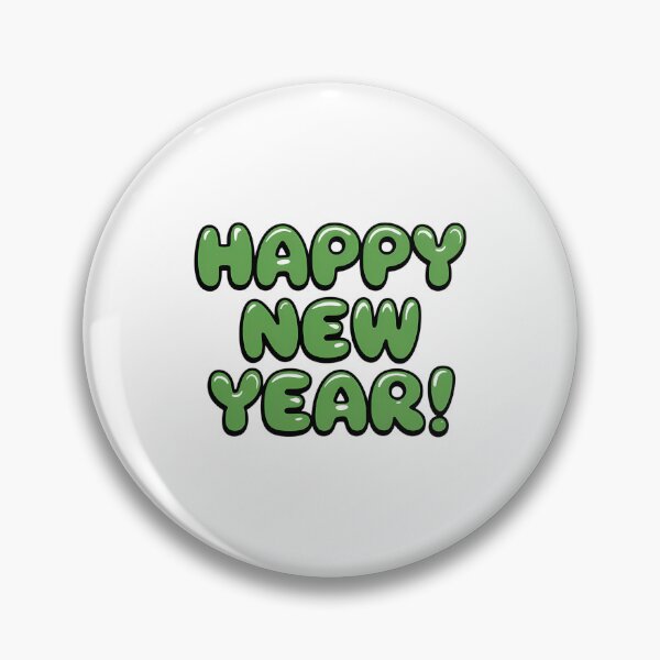Item preview, Happy New Year in green bubble text. designed and sold by Joseph Hail.