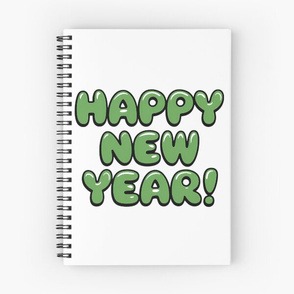 Item preview, Happy New Year in green bubble text. designed and sold by Joseph Hail.