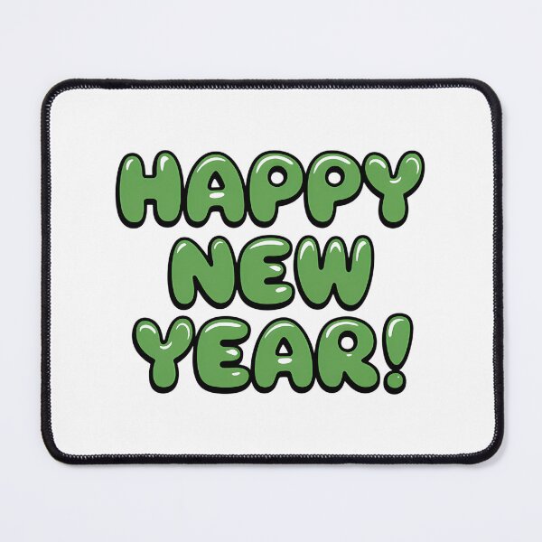 Item preview, Happy New Year in green bubble text. designed and sold by Joseph Hail.