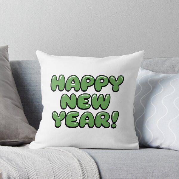 Item preview, Happy New Year in green bubble text. designed and sold by Joseph Hail.