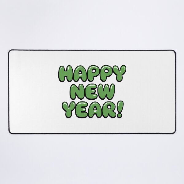 Item preview, Happy New Year in green bubble text. designed and sold by Joseph Hail.