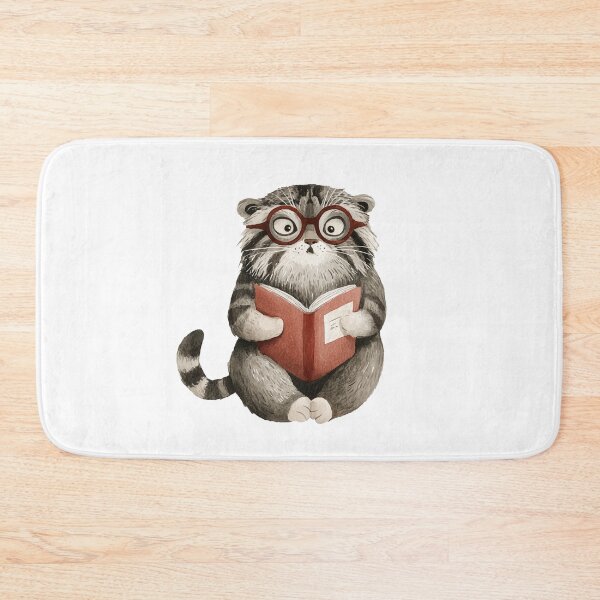 Item preview, Watercolor pallas cat | Cat book lover | Otocolobus manul | Reader life | Cute manul cat 3 designed and sold by Yaremchuk.