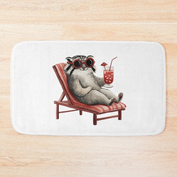 Item preview, Watercolor pallas cat | Relaxing cat | Otocolobus manul | Beach Cat | Cute manul cat 4 designed and sold by Yaremchuk.