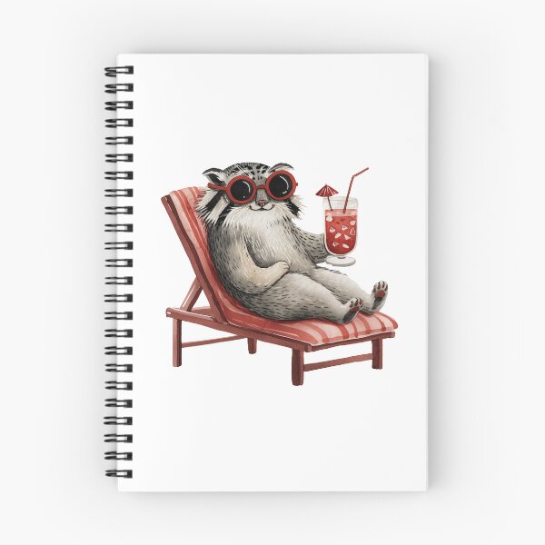 Item preview, Watercolor pallas cat | Relaxing cat | Otocolobus manul | Beach Cat | Cute manul cat 4 designed and sold by Yaremchuk.