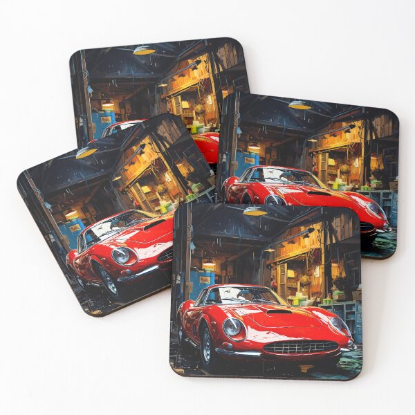 Item preview, Italian Classic Sports Car In Vintage Wooden Workshop designed and sold by RevUpDesign.