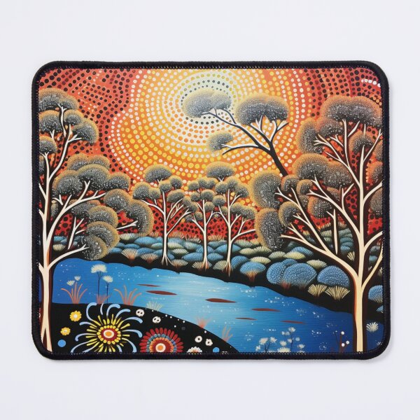 Aperçu de l'œuvre Art pointilliste d'inspiration aborigène - Parc national de Litchfield créée et vendue par GrinGalore.