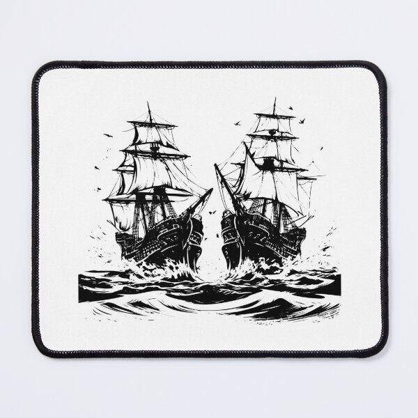 Item preview, Pirate Ship Battle Stormy Seas Galleon Vessel Ocean Tempest designed and sold by inkoutninja.