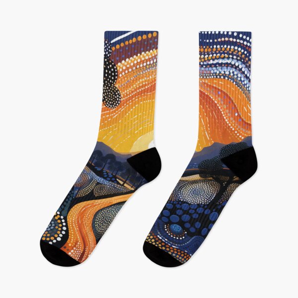 Item preview, Aboriginal Inspired Dot Art - Murray-Sunset National Park Dawn designed and sold by GrinGalore.