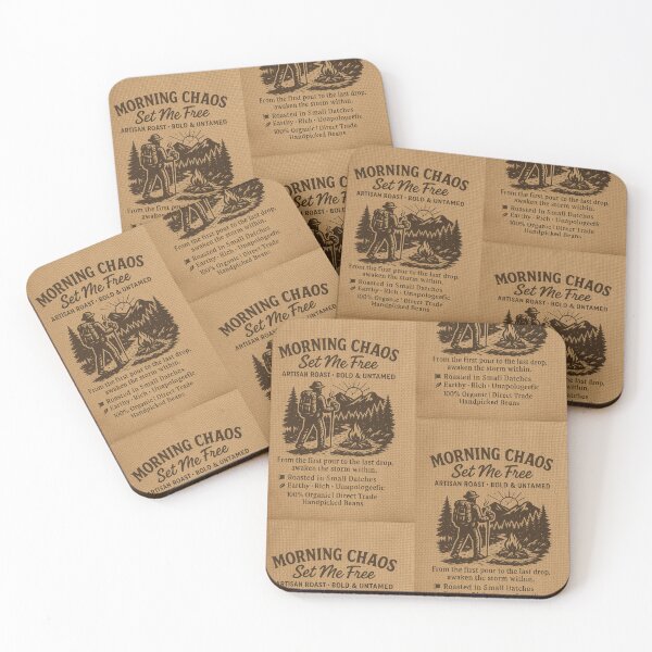 Item preview, Morning Chaos Coffee Label designed and sold by Wiredart.