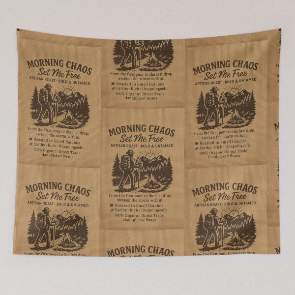 Item preview, Morning Chaos Coffee Label designed and sold by Wiredart.