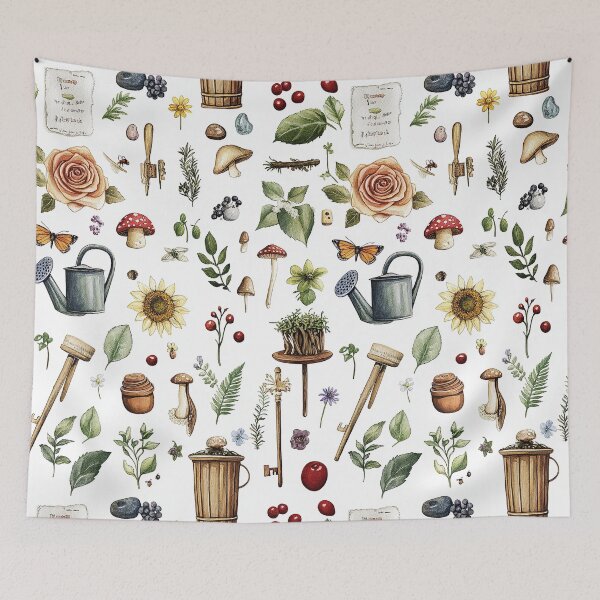 Item preview, Cottagecore Garden World With Delicate Whimsical Touches designed and sold by Piotrek0001.