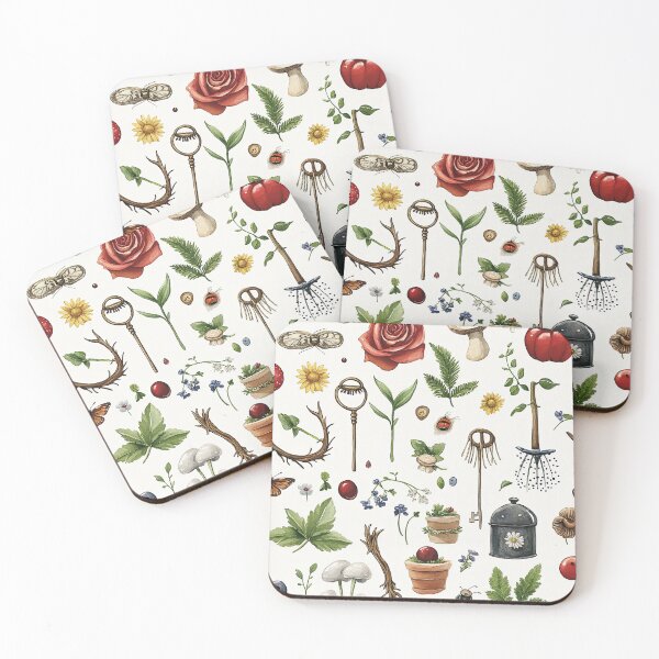 Item preview, Peaceful Floral Garden With Vintage Garden Accessories designed and sold by Piotrek0001.