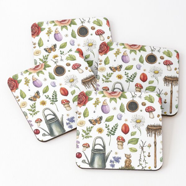Item preview, Whimsical Floral Dreamscape With Garden Life Elements designed and sold by Piotrek0001.