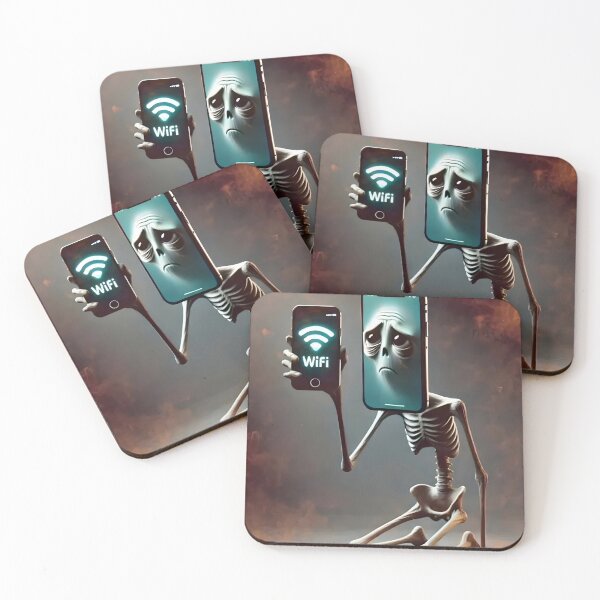 Item preview, Wifi Skeleton – Italian Brainrot Meme Character designed and sold by EmeraldeaArt.