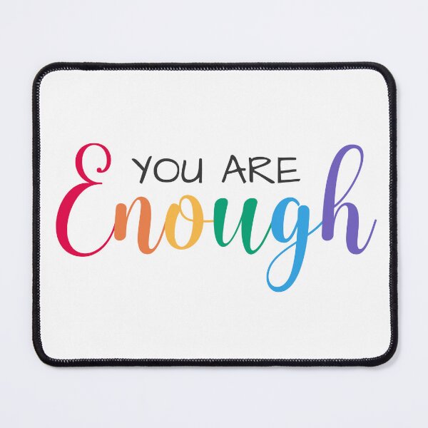 Item preview, You Are Enough Rainbow Affirmation Typography designed and sold by OhMiGosh.