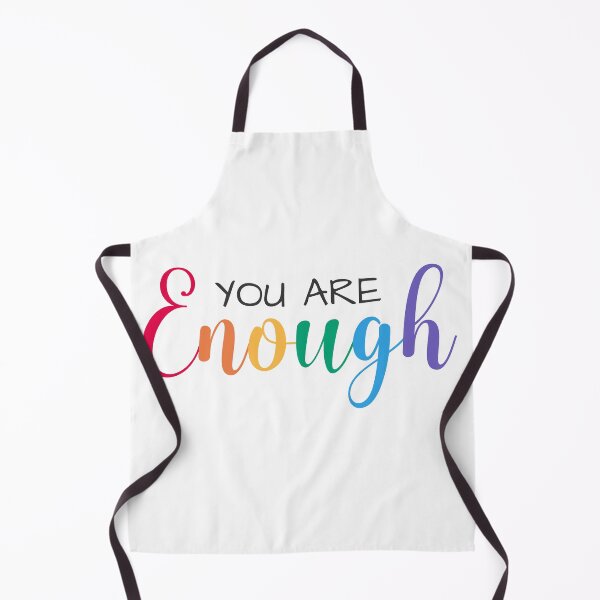 Item preview, You Are Enough Rainbow Affirmation Typography designed and sold by OhMiGosh.