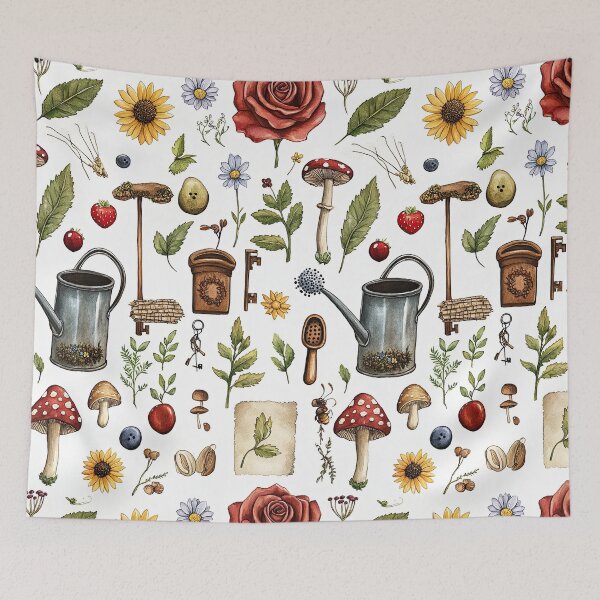 Item preview, Magical Garden Creatures In Watercolor Fairytale Style designed and sold by Piotrek0001.