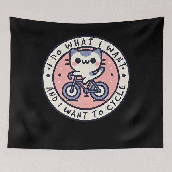 Item preview, Bicycle Cat With Cheeky Slogan For designed and sold by LuminOrb.