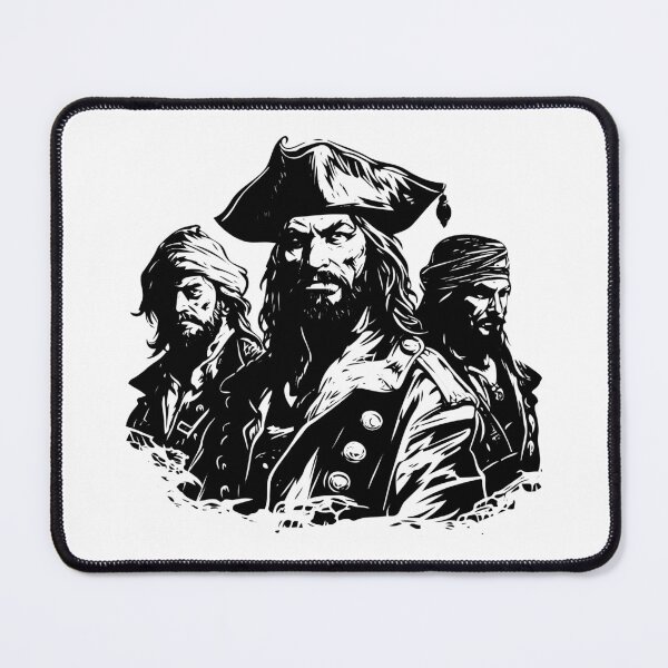 Item preview, Pirates Blackbeard Captain Kidd Piracy Buccaneers designed and sold by inkoutninja.