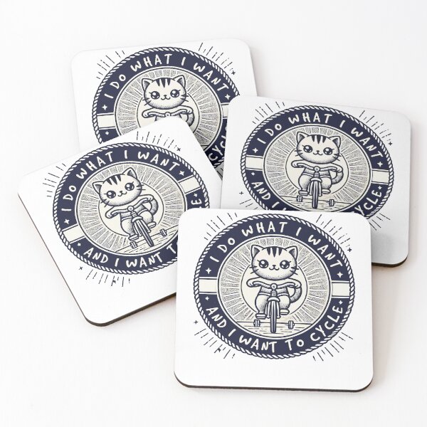 Item preview, Cat Bike Design With Slogan For Free Minds designed and sold by LuminOrb.