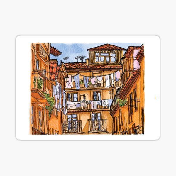 Item preview, Streets of Sicily, Italy designed and sold by SketchesbyJomin.