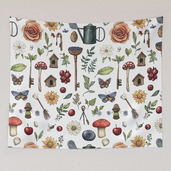 Item preview, Miniature Forest Garden With Mushrooms And Flowers designed and sold by Piotrek0001.