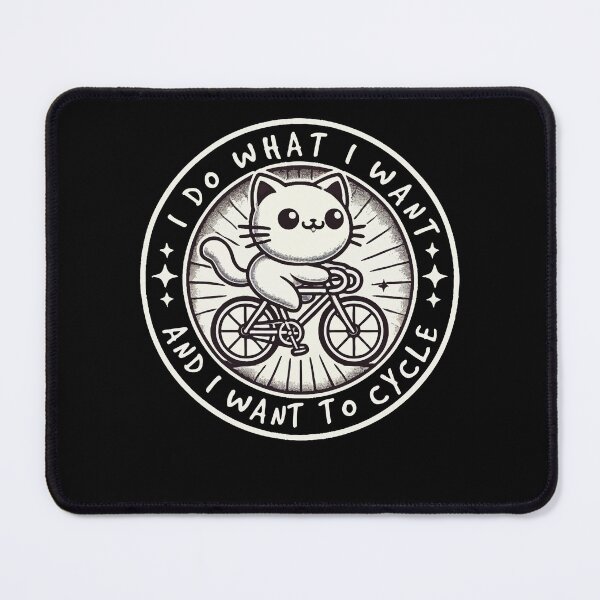Item preview, Funny Bicycle Cat With A Clear Attitude designed and sold by LuminOrb.