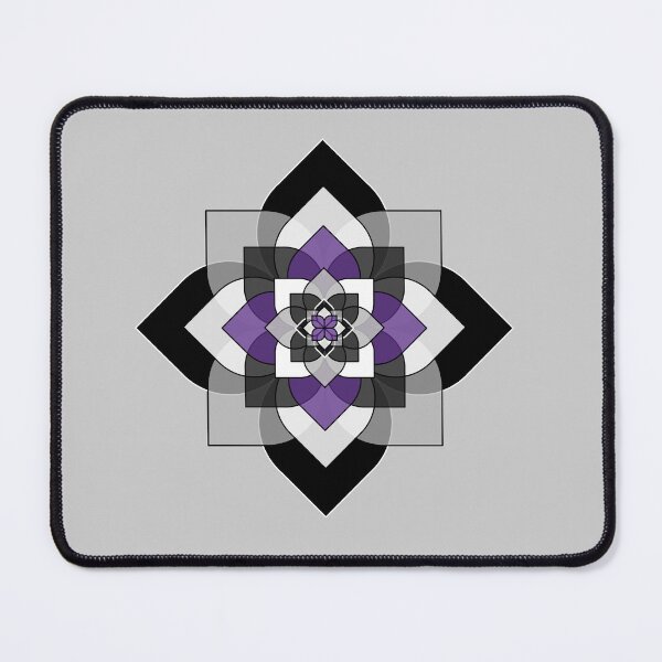 Item preview, Ace Pride Abstract Flower Pinwheel version 2 designed and sold by Bad Wolf Works.