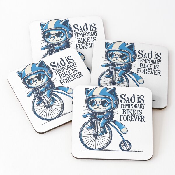 Item preview, Cat Bike Design With Saying For Cyclists designed and sold by LuminOrb.