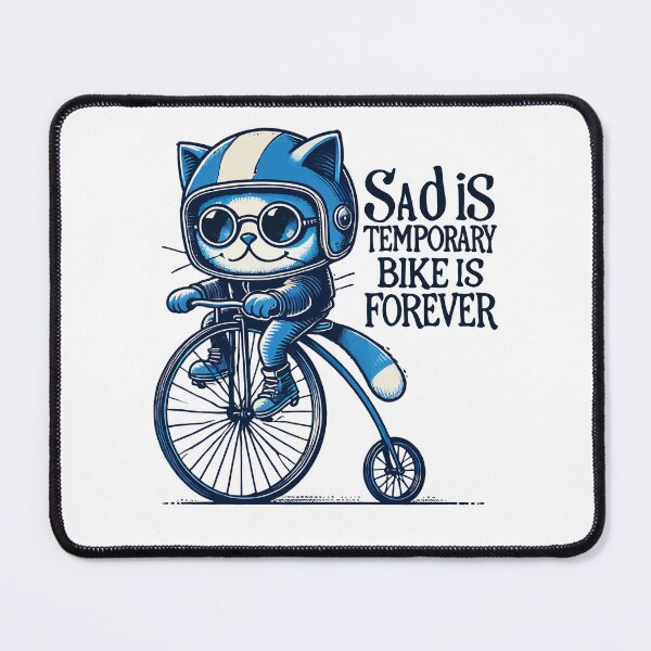 Item preview, Cat Bike Design With Saying For Cyclists designed and sold by LuminOrb.