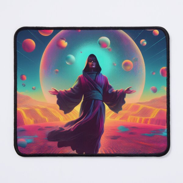 Item preview, The Intergalactic Monk Levitating in the Psychic Desert designed and sold by HighestMind_888.