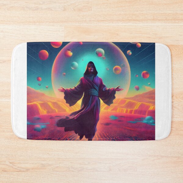 Item preview, The Intergalactic Monk Levitating in the Psychic Desert designed and sold by HighestMind_888.