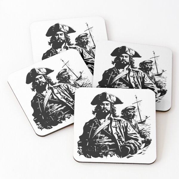 Item preview, Pirates Blackbeard Captain Kidd Piracy Buccaneers designed and sold by inkoutninja.