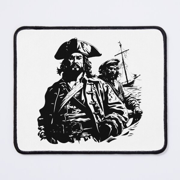Item preview, Pirates Blackbeard Captain Kidd Piracy Buccaneers designed and sold by inkoutninja.