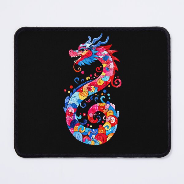 Item preview, Color Splash Chinese Dragon with Playful Energy designed and sold by Taans-Creation.