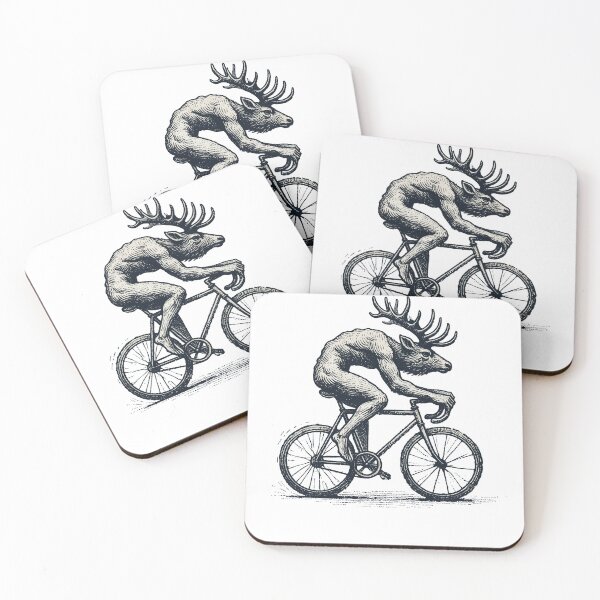 Item preview, Funny Bike Moose Retro Bike Fans designed and sold by LuminOrb.