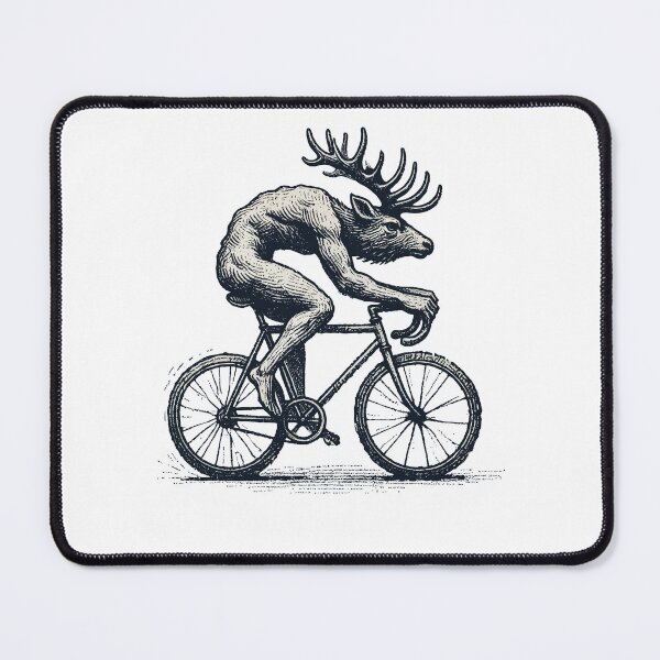 Item preview, Funny Bike Moose Retro Bike Fans designed and sold by LuminOrb.