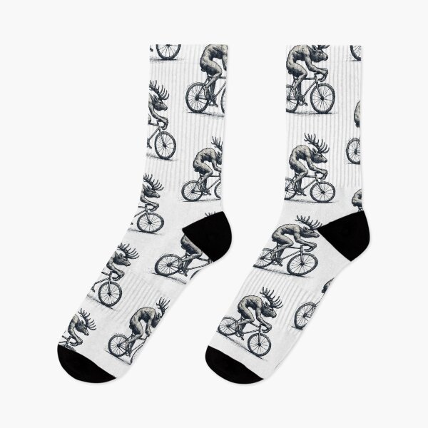 Item preview, Funny Bike Moose Retro Bike Fans designed and sold by LuminOrb.