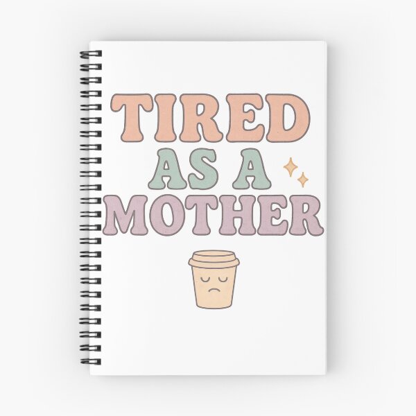 Item preview, Tired As A Mother Retro Pastel Funny Mom Design – Sleepy Coffee Cup Quote Art for Sublimation, Shirts, Stickers & Gifts designed and sold by ArtbotsGallery.