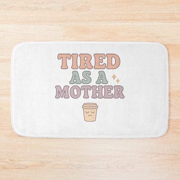 Item preview, Tired As A Mother Retro Pastel Funny Mom Design – Sleepy Coffee Cup Quote Art for Sublimation, Shirts, Stickers & Gifts designed and sold by ArtbotsGallery.