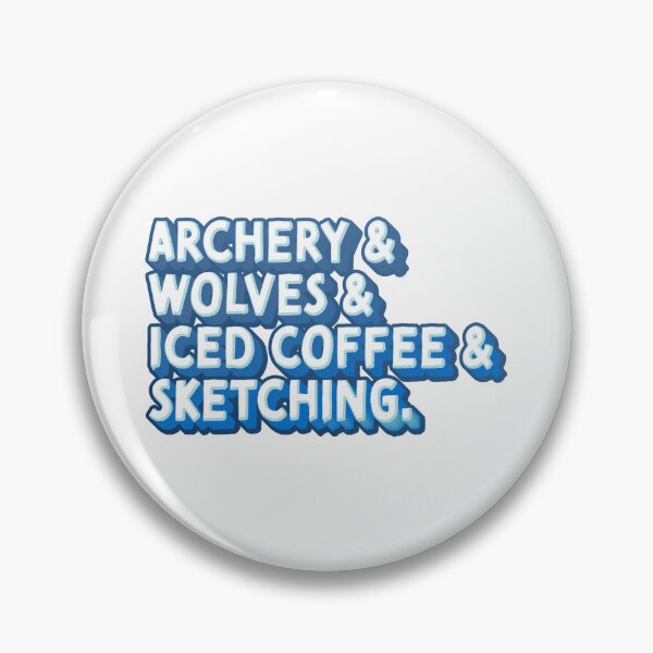 Item preview, Archery & Wolves & Iced Coffee & Sketching designed and sold by jazzydevil.