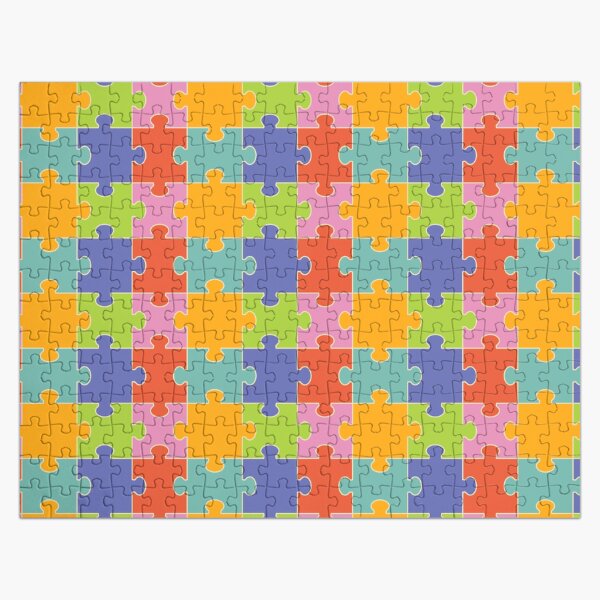 Item preview, Colorful Jigsaw Puzzle Pattern designed and sold by AnnArtshock.