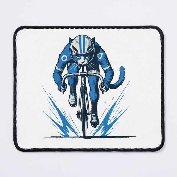 Item preview, Sporty Bicycle Motif With Cat For designed and sold by LuminOrb.