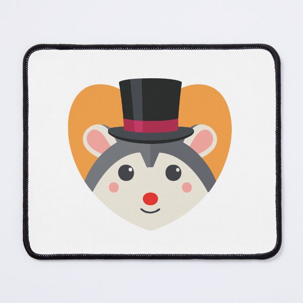 Item preview, mouse in a top hat on a heart designed and sold by jazzydevil.