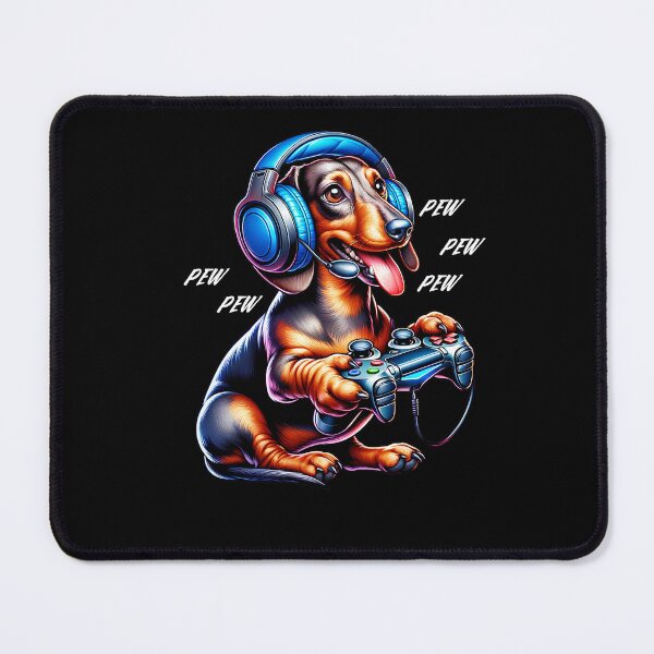 Item preview, Dachsund Video Game Dog Gaming Nerd designed and sold by Kimberley King Art  King Art.