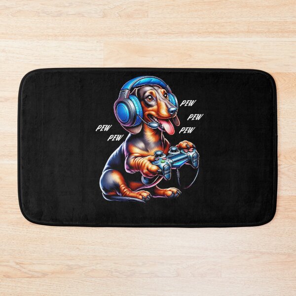 Item preview, Dachsund Video Game Dog Gaming Nerd designed and sold by Kimberley King Art  King Art.