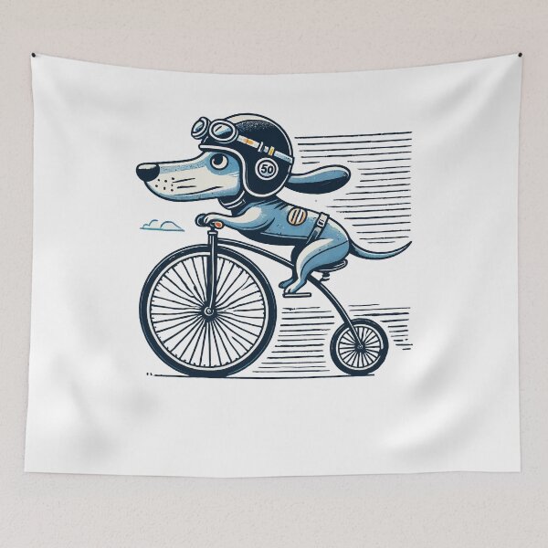 Item preview, Funny Dog Bike Design For Bike Lovers designed and sold by LuminOrb.
