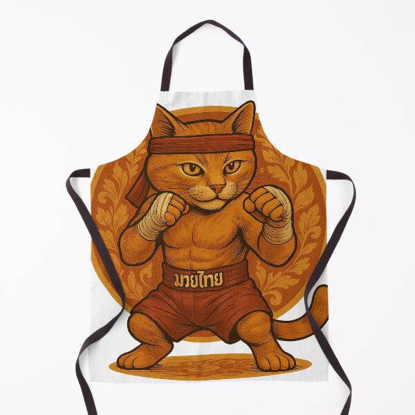 Item preview, Muay Thai Cat designed and sold by Patternicity.